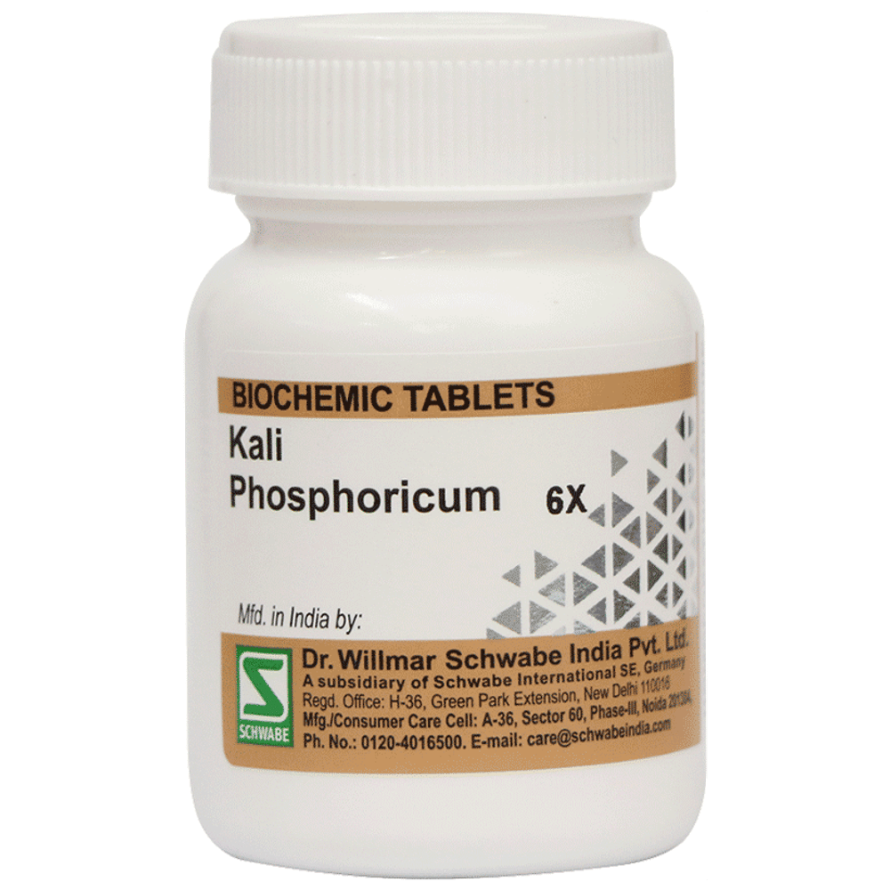Dr Willmar Schwabe India Kali Phosphoricum Biochemic Tablet 6X bottle of 25 gm Biochemic Tablet