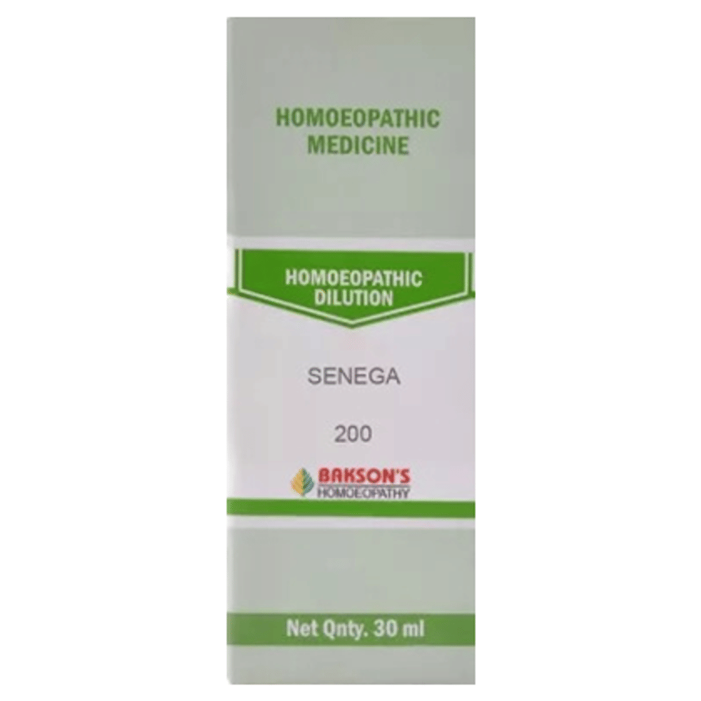 Bakson's Homeopathy Senega Dilution 200 bottle of 30 ml Dilution