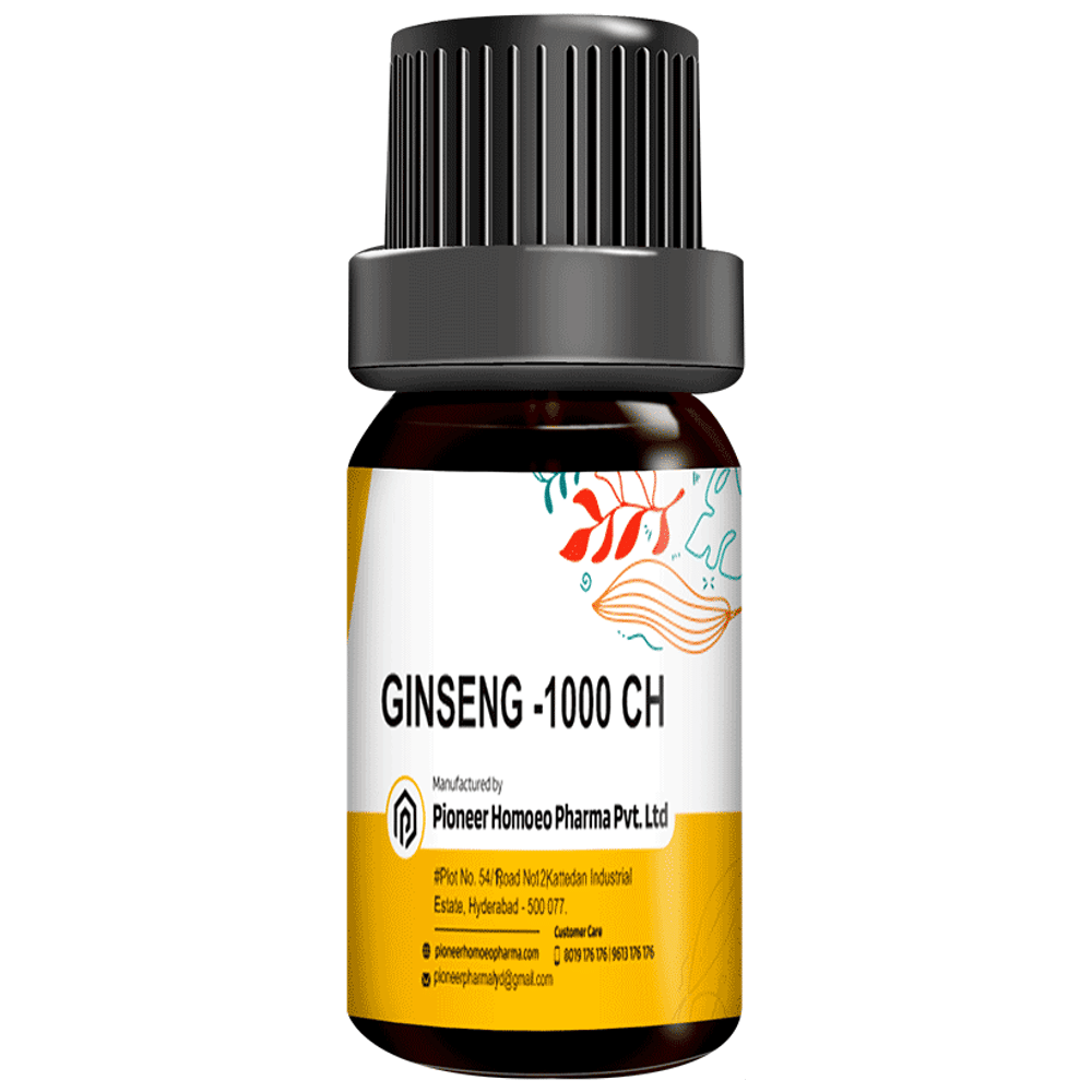 Pioneer Pharma Ginseng Pellets 1000 CH bottle of 150 pellets