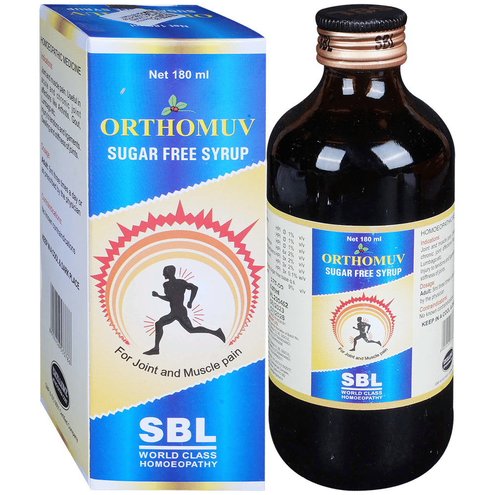 SBL Orthomuv Sugar Free Syrup bottle of 180 ml Syrup