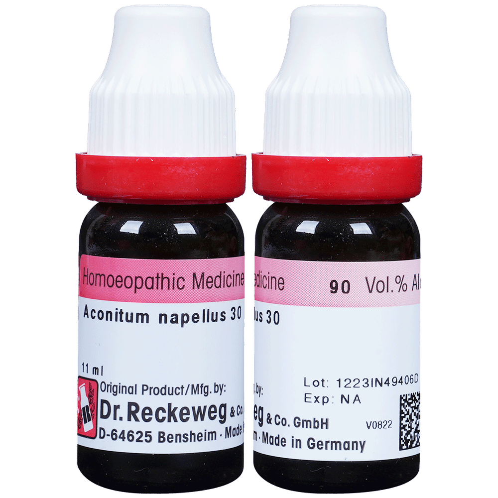 Dr. Reckeweg Aconitum Napellus Dilution 30 CH bottle of 11 ml Dilution