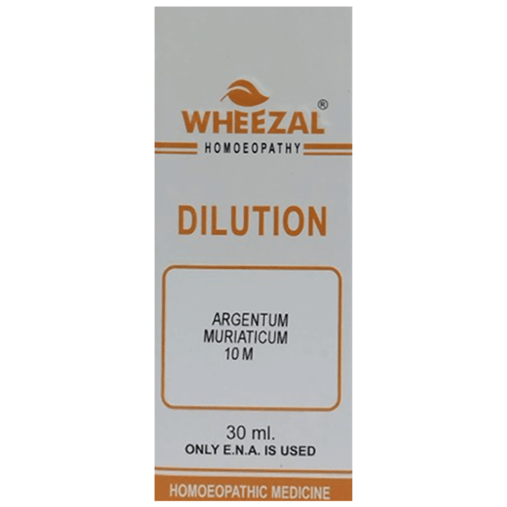 Wheezal Argentum Muriaticum Dilution 10M bottle of 30 ml Dilution