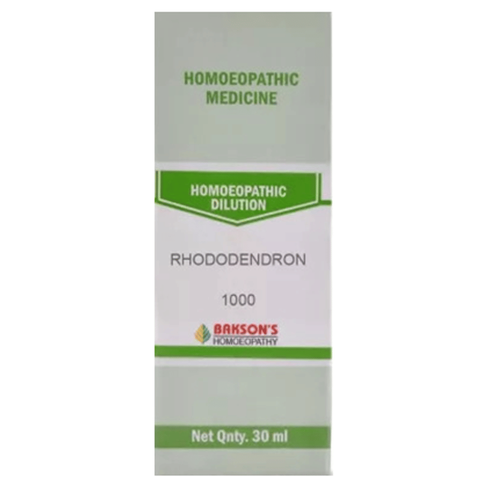Bakson's Homeopathy Rhododendron Dilution 1000 CH bottle of 30 ml Dilution