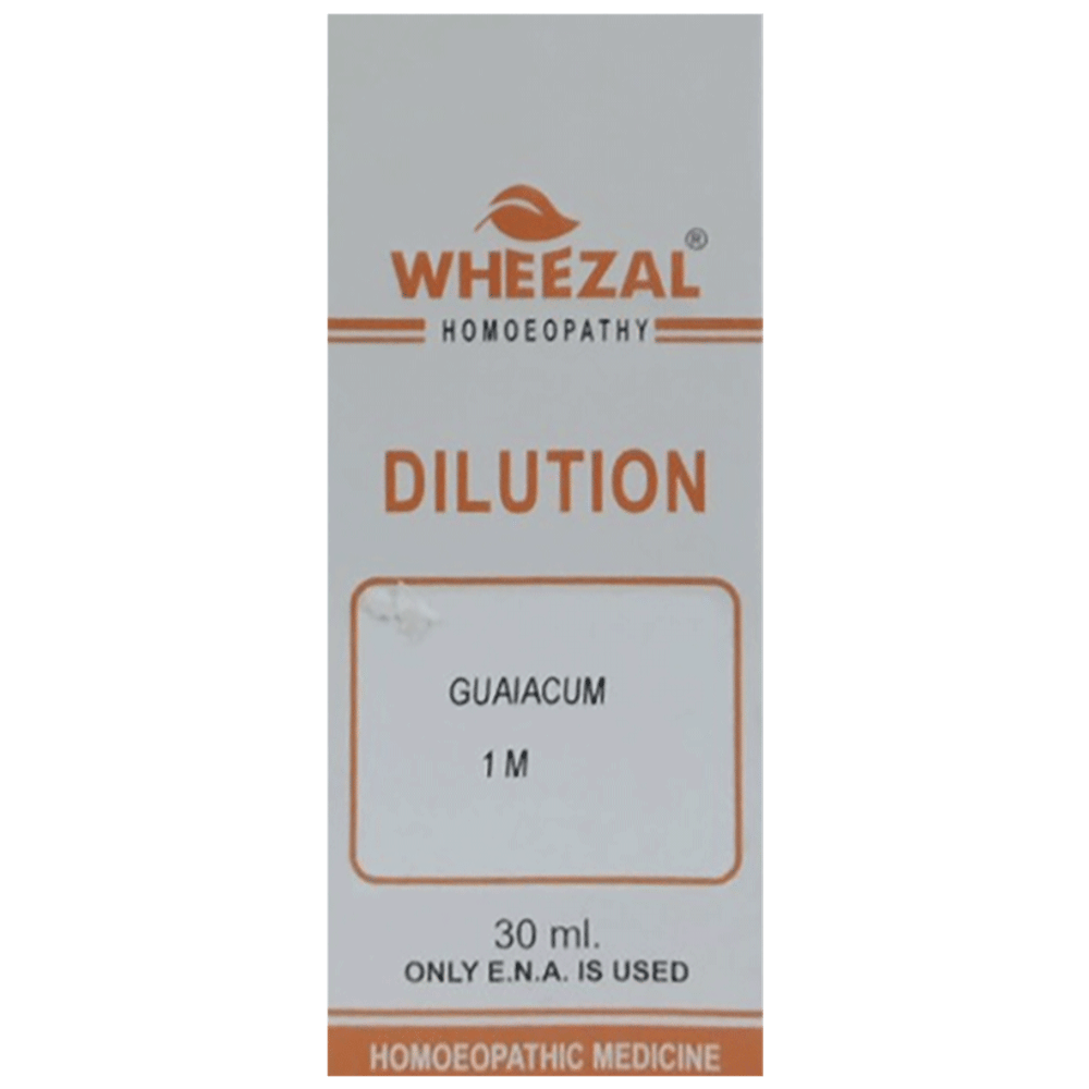 Wheezal Guaiacum Dilution 1M bottle of 30 ml Dilution Wheezal Guaiacum Dilution 1M bottle of 30 ml Dilution