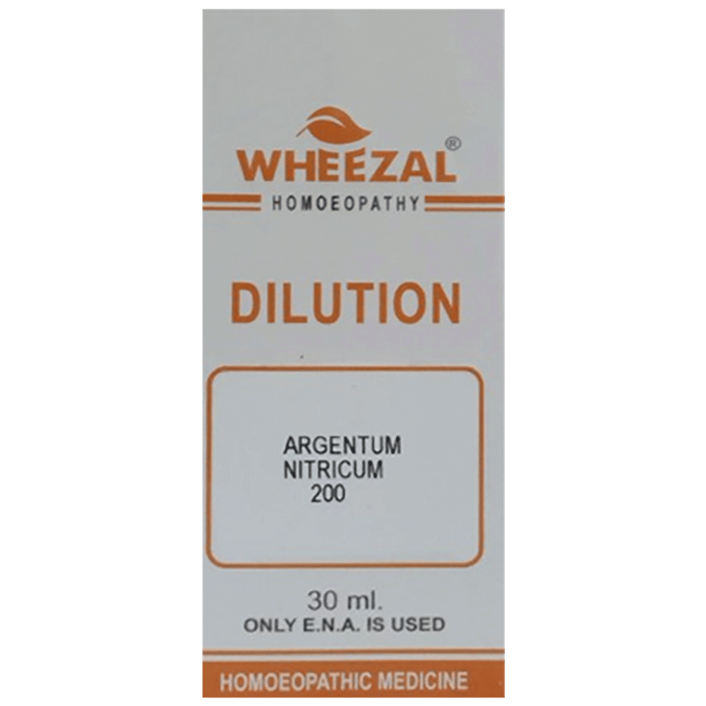 Wheezal Argentum Nitricum Dilution 200 bottle of 30 ml Dilution
