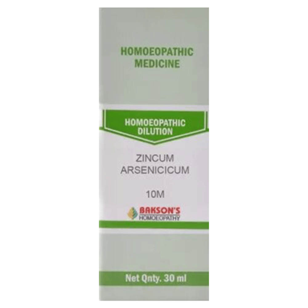 Bakson's Homeopathy Zincum Arsenicicum Dilution 10M bottle of 30 ml Dilution Bakson's Homeopathy Zincum Arsenicicum Dilution 10M bottle of 30 ml Dilution