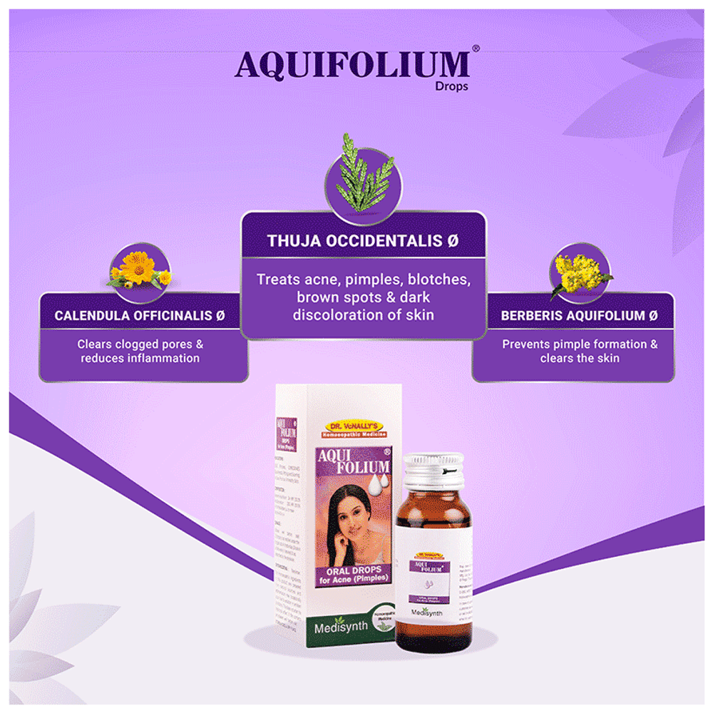 Medisynth Aqui Folium Drop bottle of 30 ml Drop