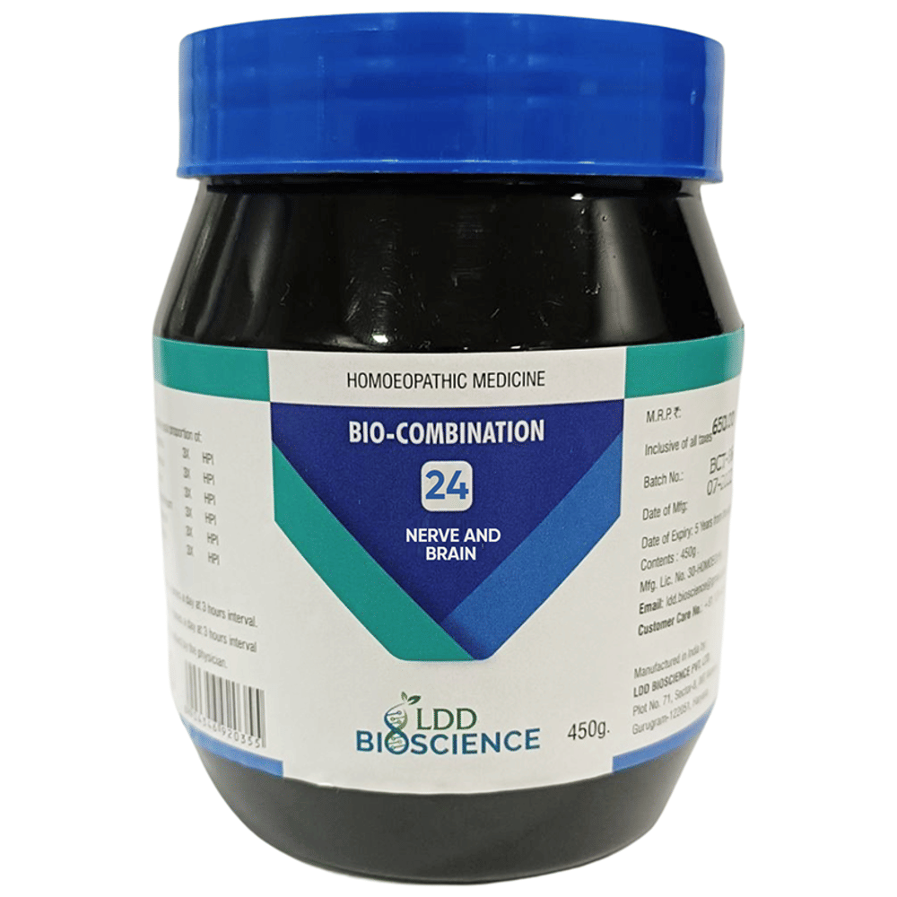 LDD Bioscience Bio-Combination 24 Nerve And Brain Tablet bottle of 450 gm Biocombination Tablet