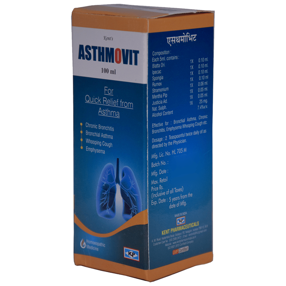Kent's Asthmovit bottle of 100 ml Liquid Kent's Asthmovit bottle of 100 ml Liquid