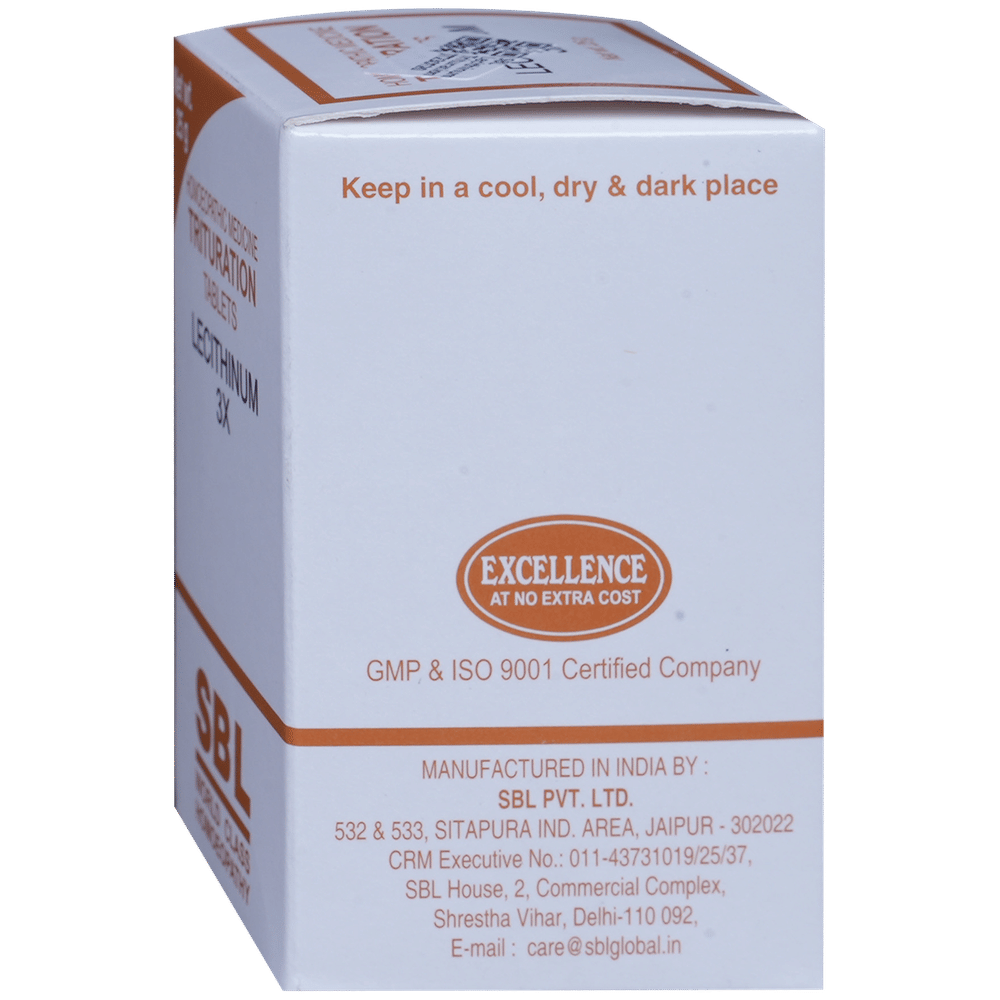 SBL Lecithinum Trituration Tablet 3X bottle of 25 gm Trituration Tablet