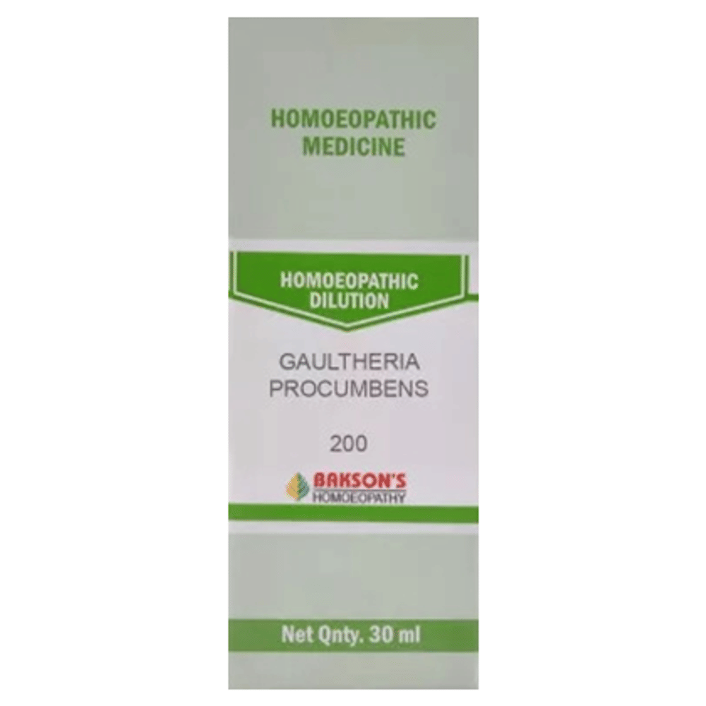 Bakson's Homeopathy Gaultheria Procumbens Dilution 200 bottle of 30 ml Dilution