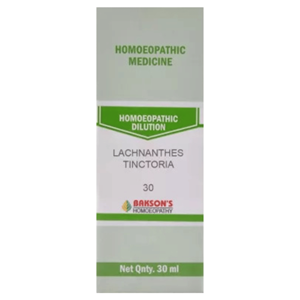 Bakson's Homeopathy Lachnanthes Tinctoria Dilution 30 bottle of 30 ml Dilution
