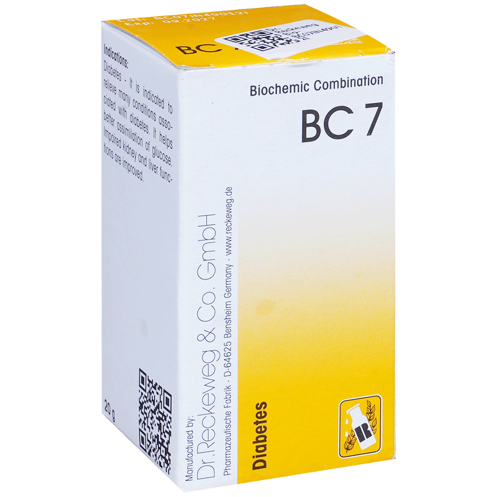 Dr. Reckeweg Bio-Combination 7 (BC 7) Tablet bottle of 20 gm Biocombination Tablet Dr. Reckeweg Bio-Combination 7 (BC 7) Tablet bottle of 20 gm Biocombination Tablet