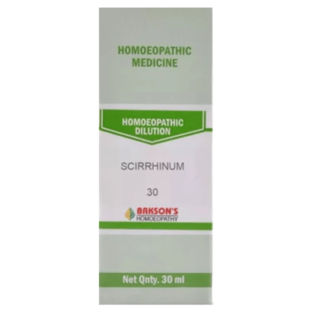 Bakson's Homeopathy Scirrhinum Dilution 30 bottle of 30 ml Dilution