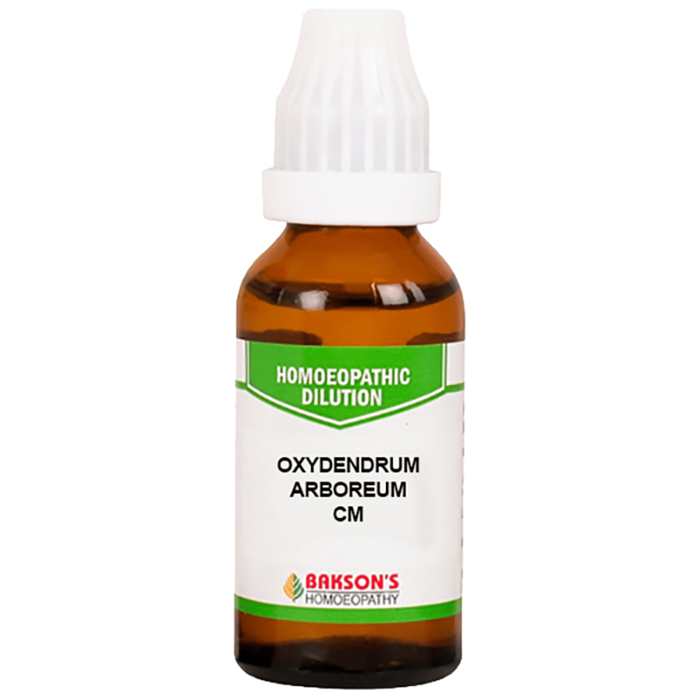 Bakson's Homeopathy Oxydendrum Arboreum Dilution CM bottle of 30 ml Dilution Bakson's Homeopathy Oxydendrum Arboreum Dilution CM bottle of 30 ml Dilution