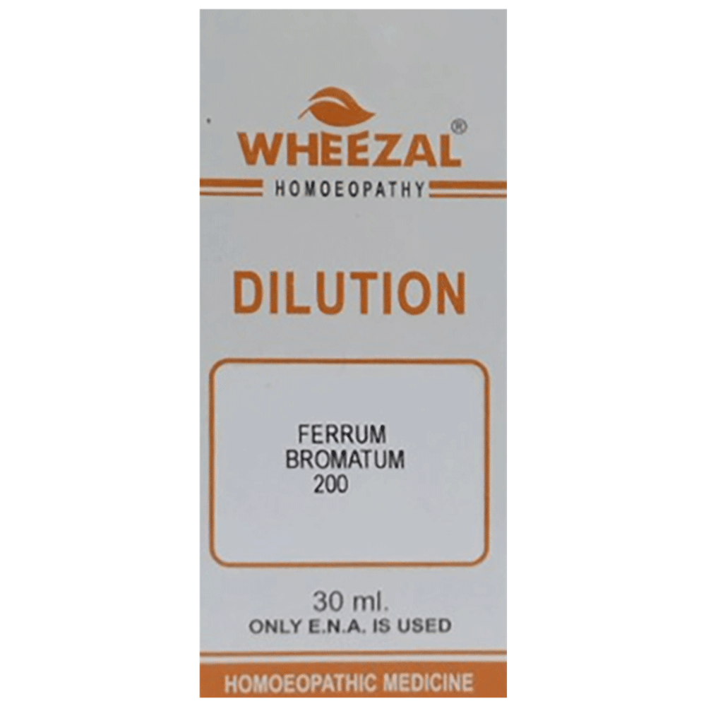 Wheezal Ferrum Bromatum Dilution 200 bottle of 30 ml Dilution Wheezal Ferrum Bromatum Dilution 200 bottle of 30 ml Dilution