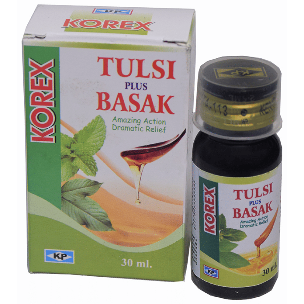 Kent's Korex Tulsi Plus Basak bottle of 30 ml Liquid