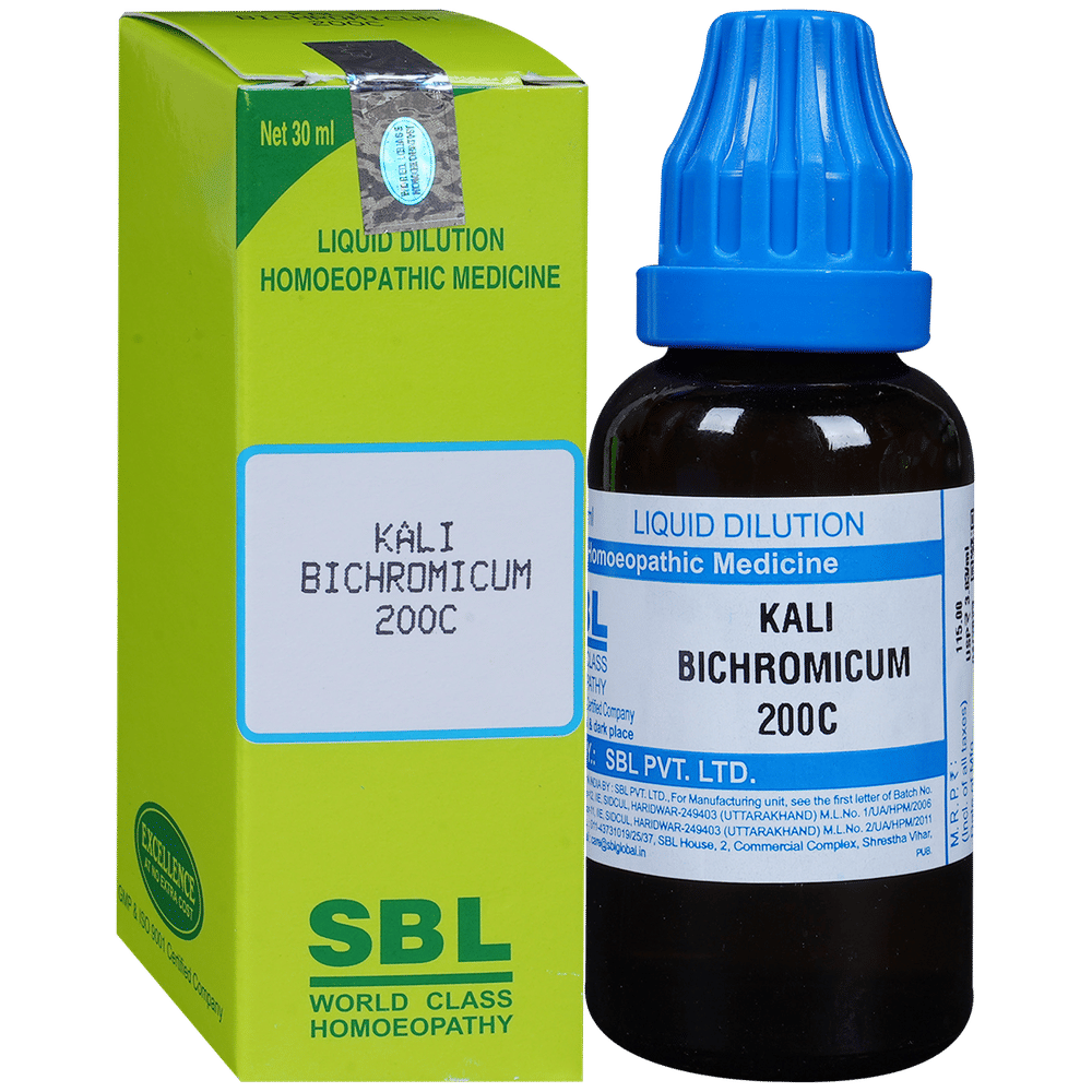 SBL Kali Bichromicum Dilution 200 CH bottle of 30 ml Dilution