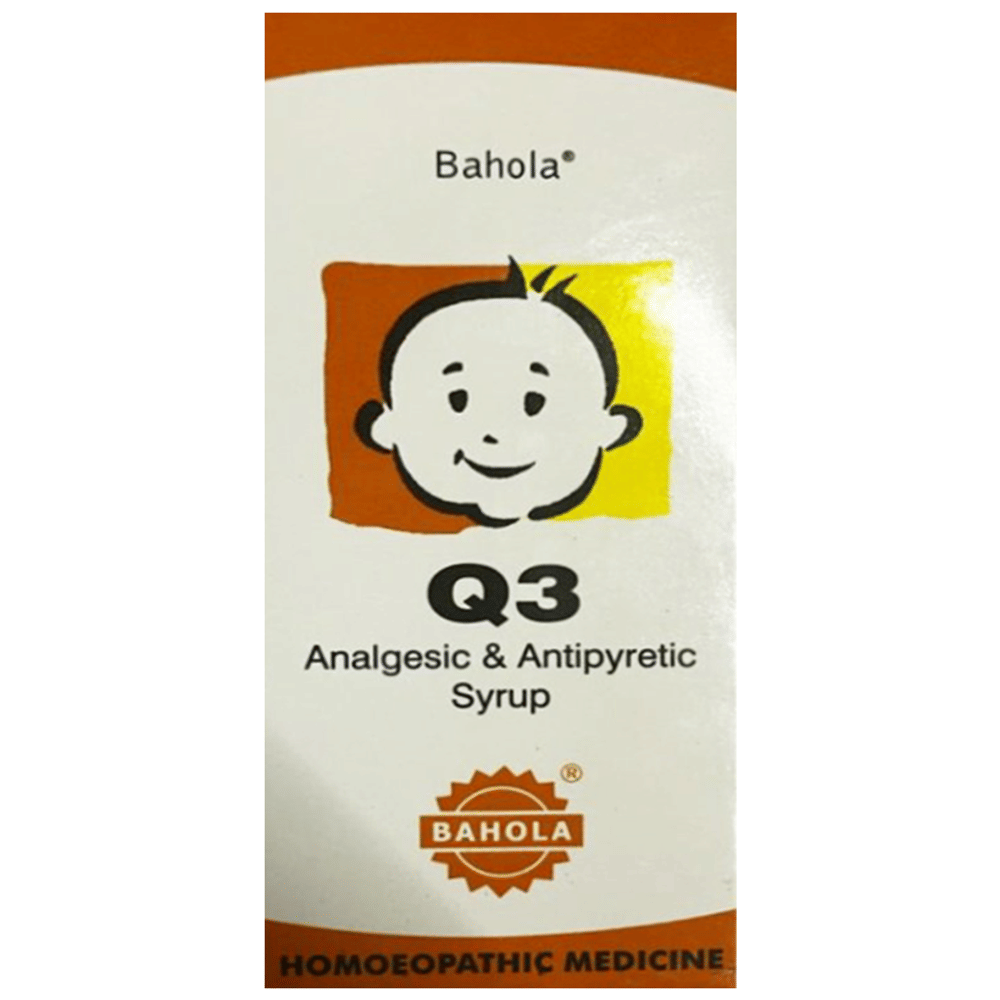 Bahola Q3 Analgesic & Antipyretic Syrup (60ml Each) Bottle combo pack of 2 bottles