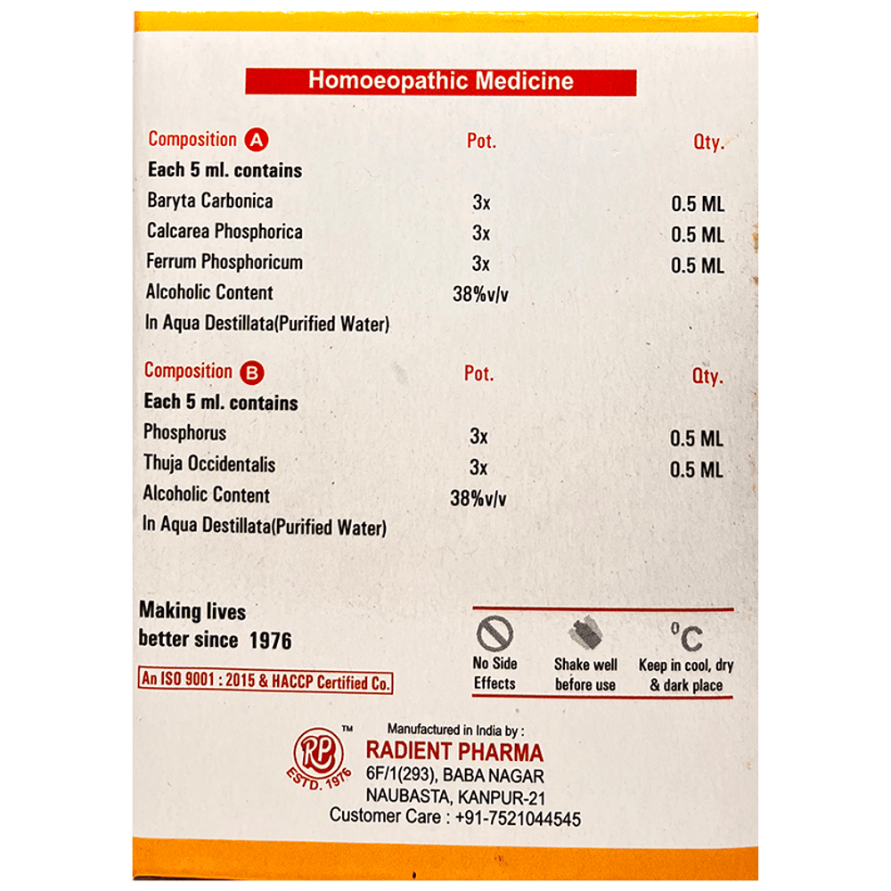 Radient #54 Height Gain Drops box of 1 Kit