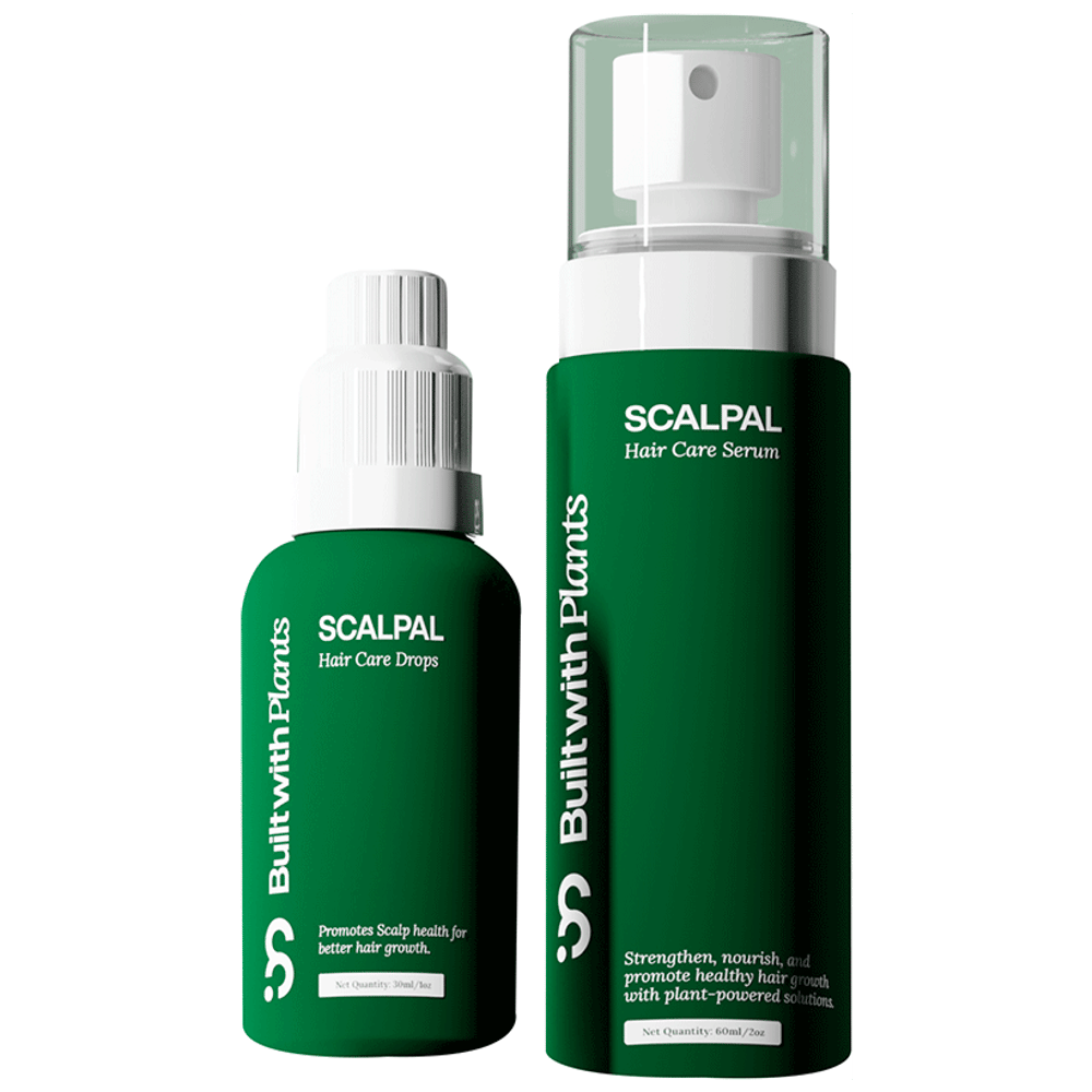 Built With Plants Combo Pack of Scalpal Hair Care Drops (30ml) and Scalpal Hair Care Serum (60ml) combo pack of 2 Packs