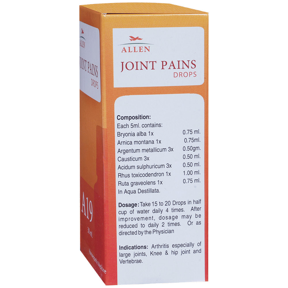 Allen A19 Joint Pains Drop bottle of 30 ml Drop Allen A19 Joint Pains Drop bottle of 30 ml Drop