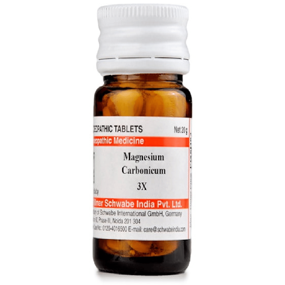 Dr Willmar Schwabe India Magnesium Carbonicum Trituration Tablet 3X bottle of 20 gm Trituration Tablet