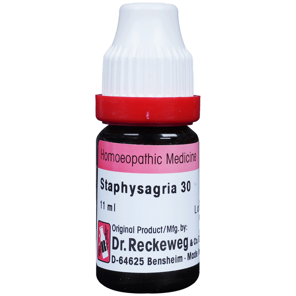 Dr. Reckeweg Staphysagria Dilution 30 CH bottle of 11 ml Dilution