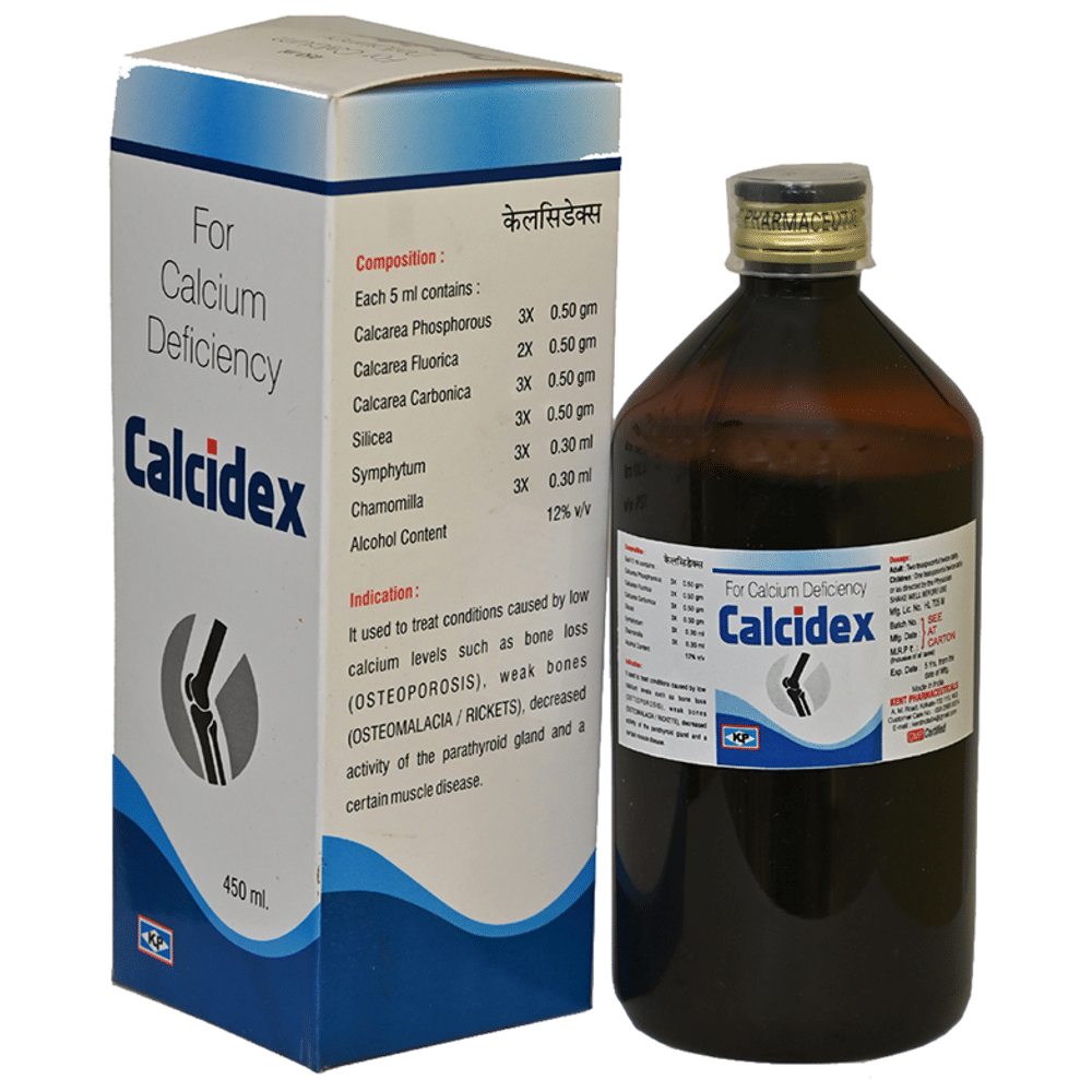Kent's Calcidex bottle of 450 ml Syrup