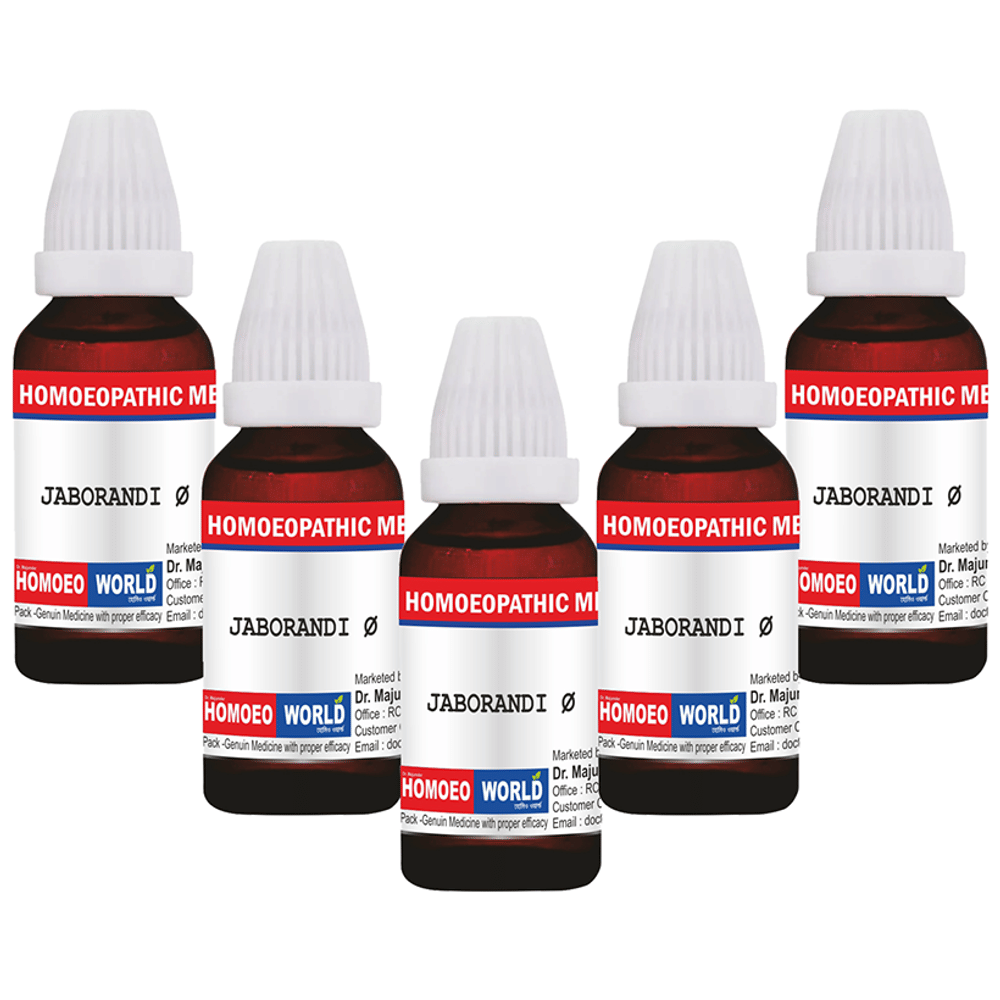 Dr. Majumder Homeo World Jaborandi Mother Tincture (30ml Each) Q combo pack of 6 bottles