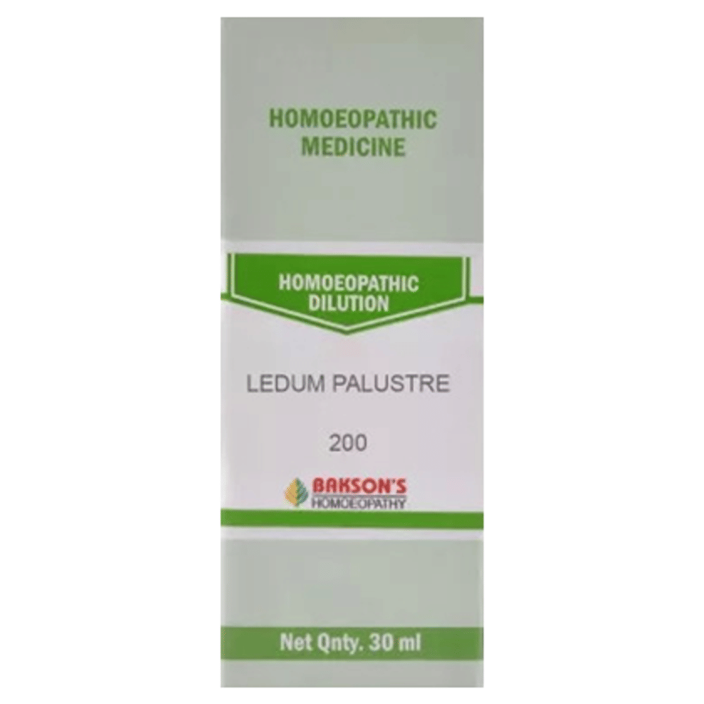 Bakson's Homeopathy Ledum Palustre Dilution 200 CH bottle of 30 ml Dilution