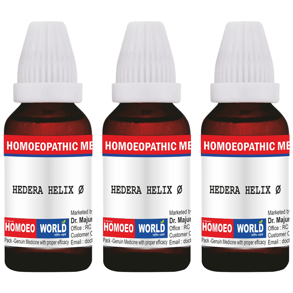 Dr. Majumder Homeo World Hedera Helix Mother Tincture (30ml Each) Q combo pack of 3 bottles