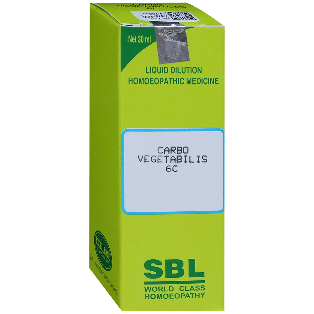 SBL Carbo Vegetabilis Dilution 6 CH bottle of 30 ml Dilution
