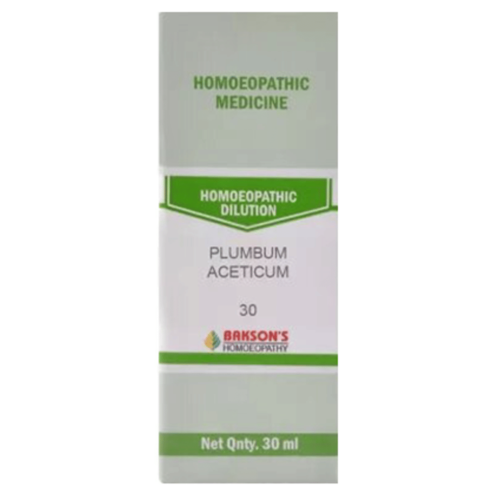 Bakson's Homeopathy Plumbum Aceticum Dilution 30 bottle of 30 ml Dilution Bakson's Homeopathy Plumbum Aceticum Dilution 30 bottle of 30 ml Dilution