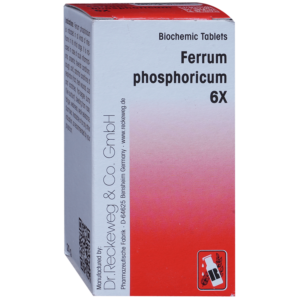 Dr. Reckeweg Ferrum Phosphoricum Biochemic Tablet 6X bottle of 20 gm Biochemic Tablet Dr. Reckeweg Ferrum Phosphoricum Biochemic Tablet 6X bottle of 20 gm Biochemic Tablet