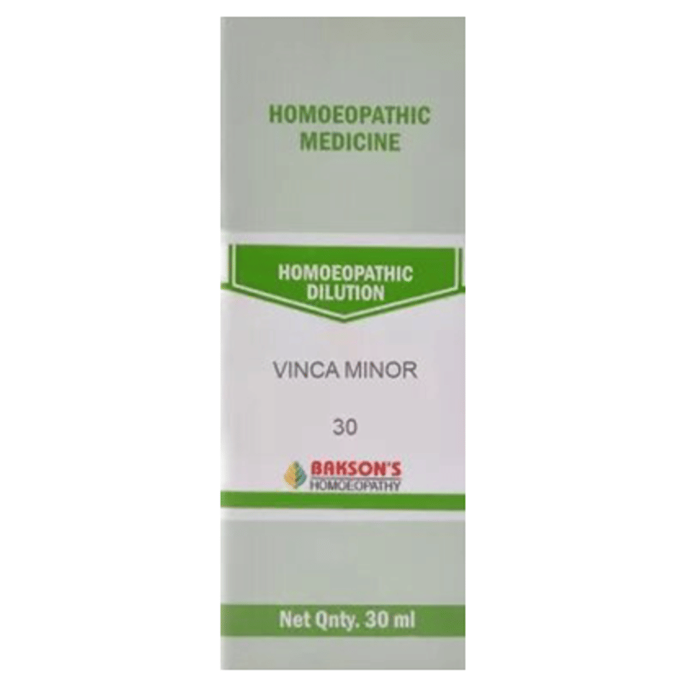 Bakson's Homeopathy Vinca Minor  Dilution 30 bottle of 30 ml Dilution