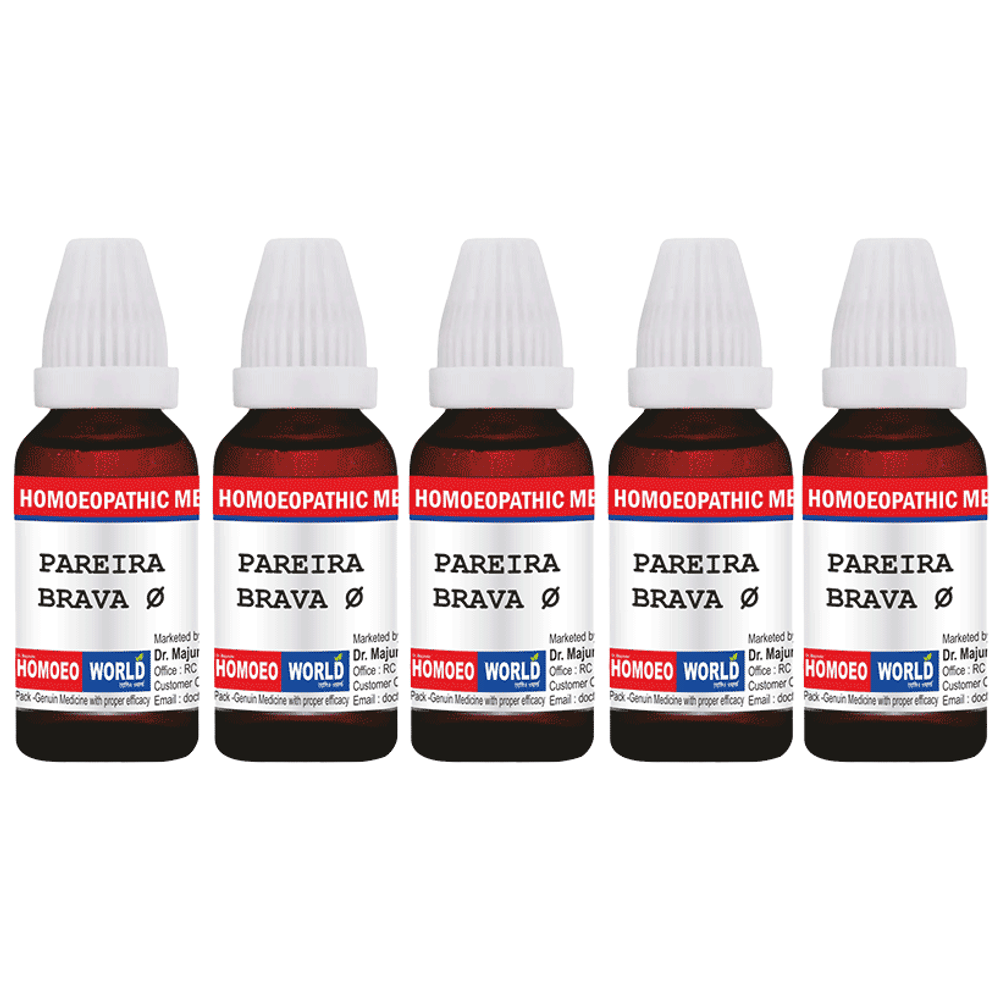 Dr. Majumder Homeo World Pareira Brava Mother Tincture (30ml Each) Q combo pack of 5 bottles