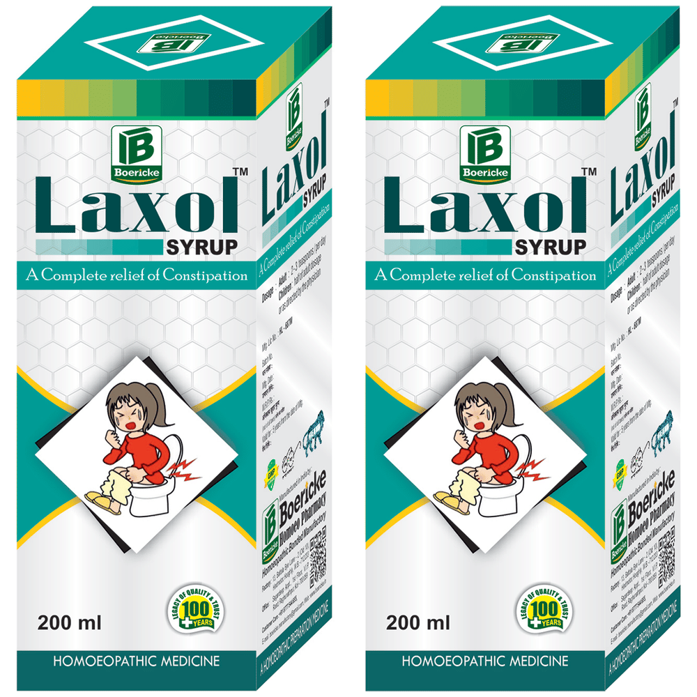 Boericke Laxol Syrup (200ml Each) combo pack of 2 bottles
