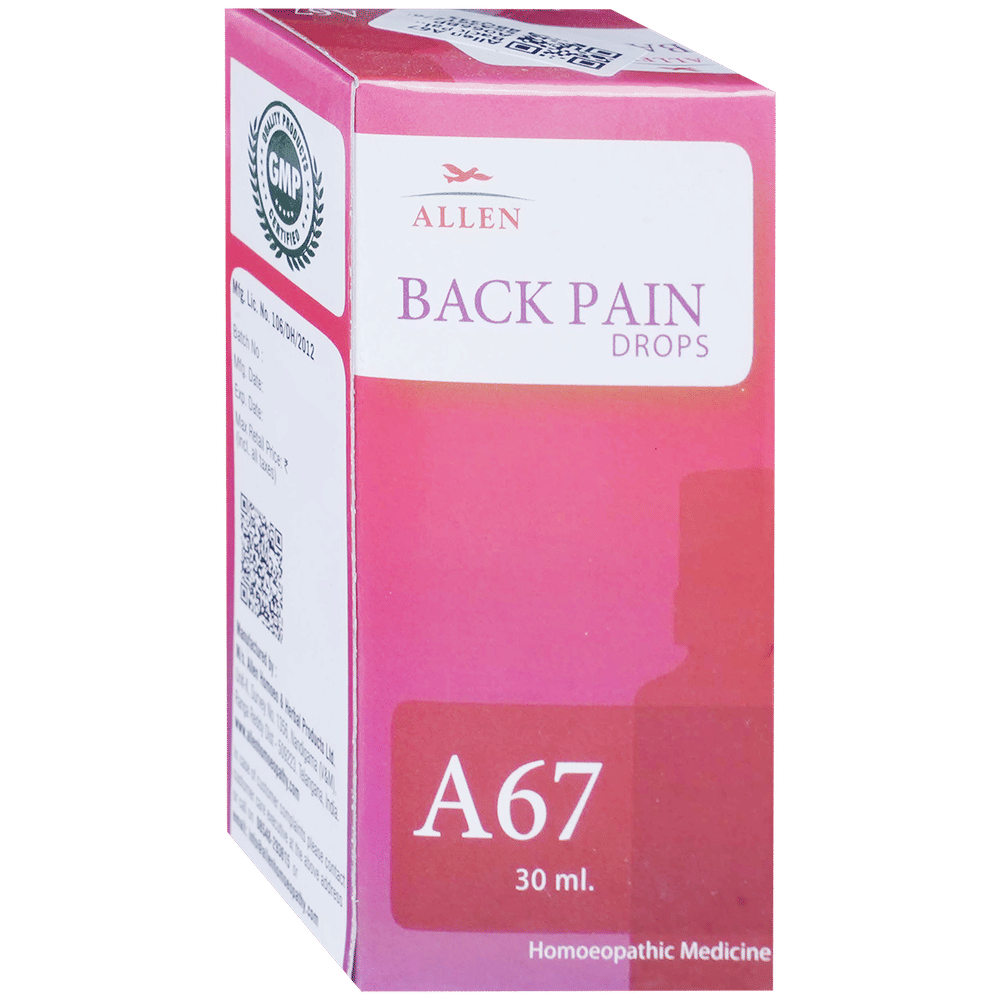 Allen A67 Back Pain Drop bottle of 30 ml Drop Allen A67 Back Pain Drop bottle of 30 ml Drop