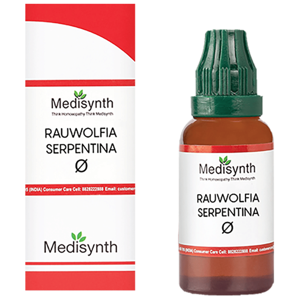 Medisynth Rauwolfia Serpentina bottle of 30 ml Mother Tincture