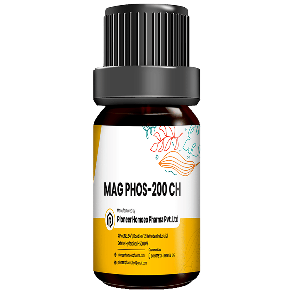 Pioneer Pharma Mag Phos Globules Pellets Multidose Pills 200 CH bottle of 150 tablets