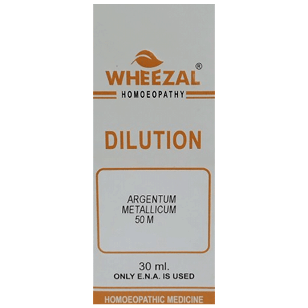 Wheezal Argentum Metallicum Dilution 50M bottle of 30 ml Dilution