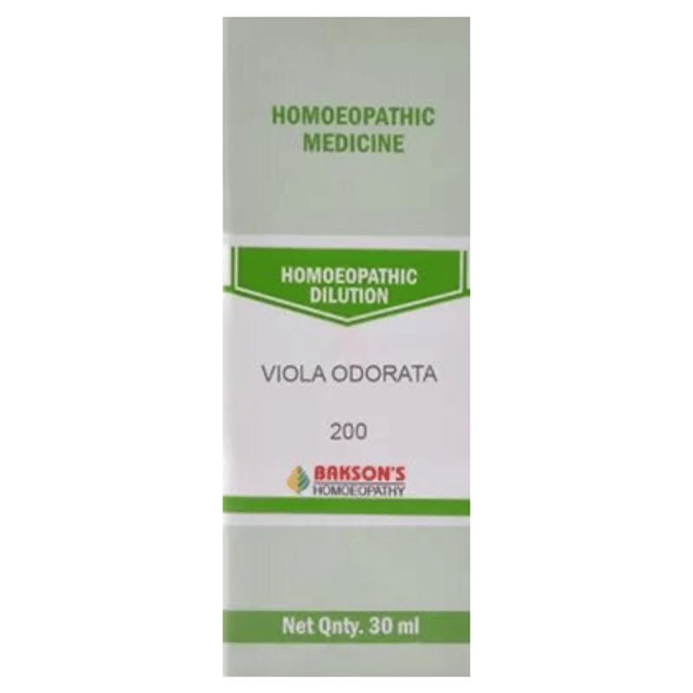 Bakson's Homeopathy Viola Odorata  Dilution 200 bottle of 30 ml Dilution