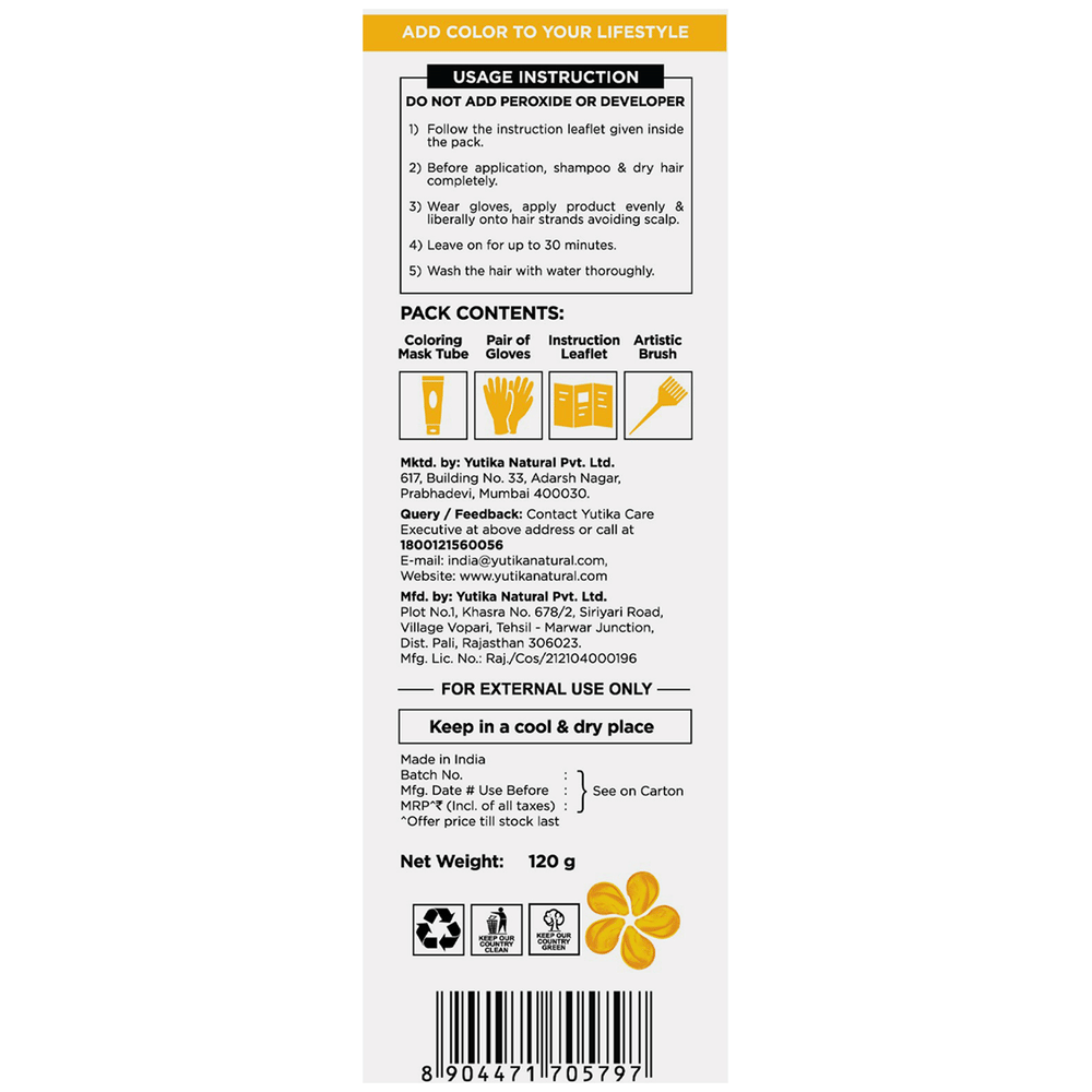 CosGlam Semi Permanent Hair Color | PPD & Ammonia free | Sunshine Yellow tube of 120 gm Cream CosGlam Semi Permanent Hair Color | PPD & Ammonia free | Sunshine Yellow tube of 120 gm Cream