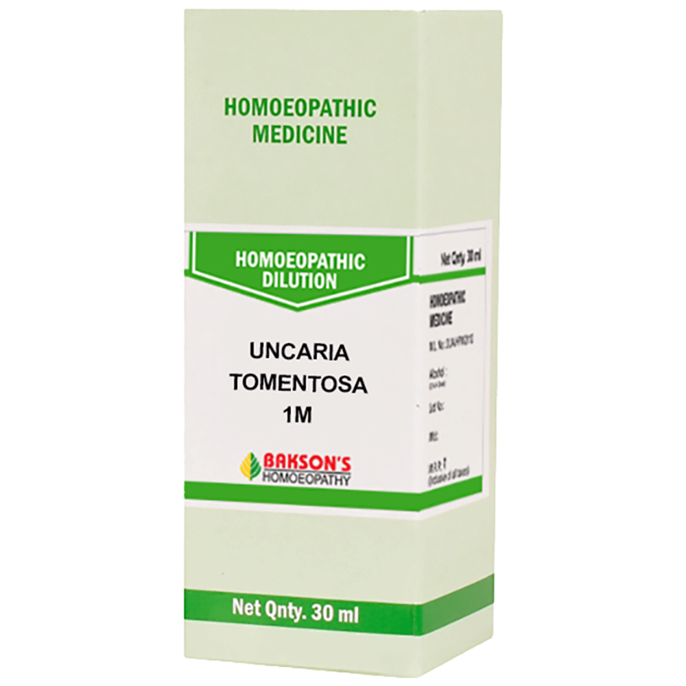 Bakson's Homeopathy Uncaria Tomentosa Dilution 1M bottle of 30 ml Dilution Bakson's Homeopathy Uncaria Tomentosa Dilution 1M bottle of 30 ml Dilution