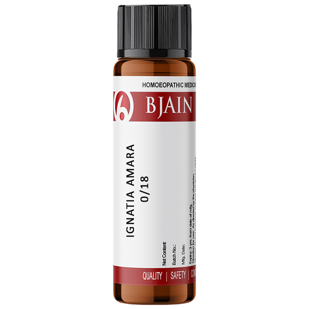 Bjain Ignatia Amara Globules 0/18 LM bottle of 6 gm Globules
