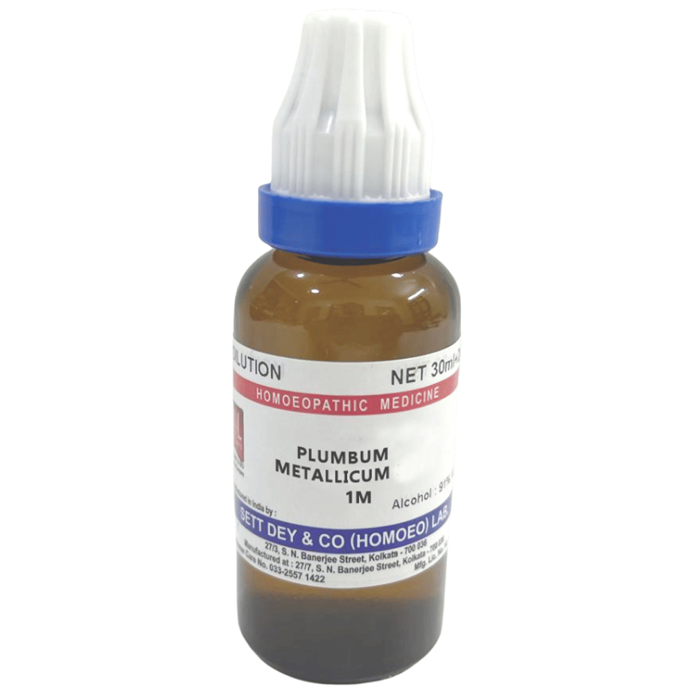 Sett Dey Plumbum Metallicum Dilution 1M bottle of 30 ml Dilution Sett Dey Plumbum Metallicum Dilution 1M bottle of 30 ml Dilution
