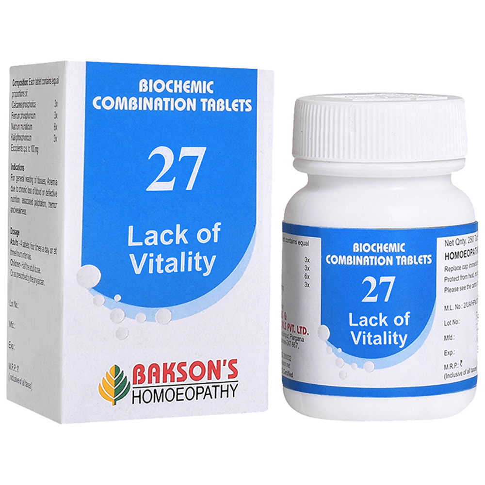 Bakson's Homeopathy Biocombination 27 Tablet bottle of 250 biocombination tablets