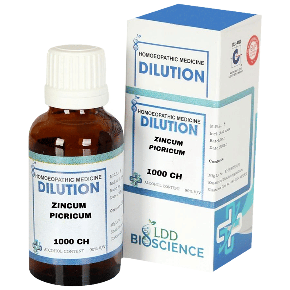 LDD Bioscience Zincum Picricum Dilution 1000 CH bottle of 30 ml Dilution
