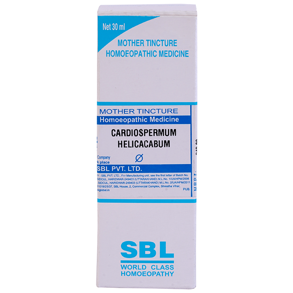 SBL Cardiospermum Helicacabum Mother Tincture Q bottle of 30 ml Mother Tincture